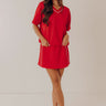 Simply Charming Scuba Tee in Red Image - 1