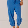 Casual Ease Midrise Cropped Joggers in Ocean Blue Image - 1