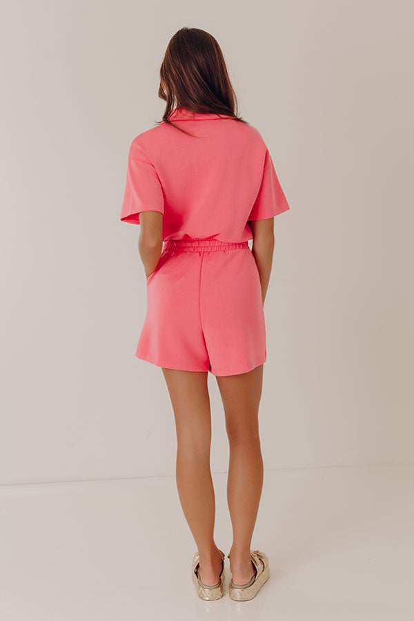 Simply Soft Scuba Romper in Bubblegum Pink Image - 4