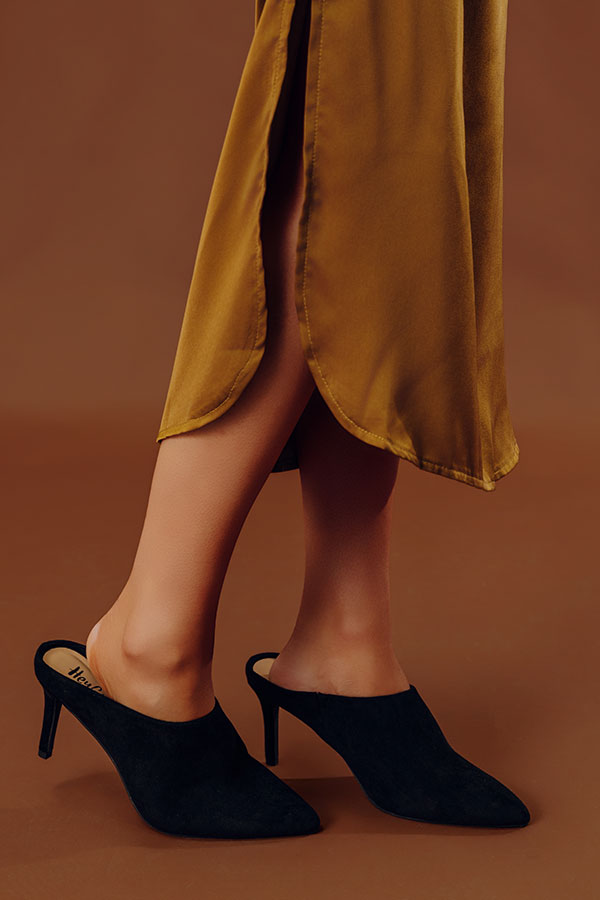 Sneek Peek Faux Suede Mule