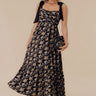 Country Estate Floral Midi Dress in Black Image - 1