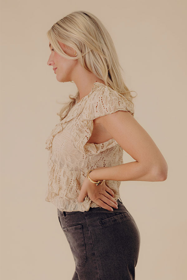 Free Spirit Eyelet Ruffle Top Image - 4