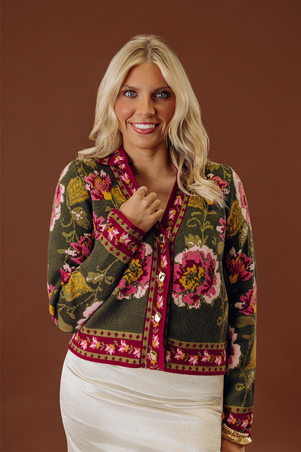 Perfect Petals Knit Cardigan Image - 2