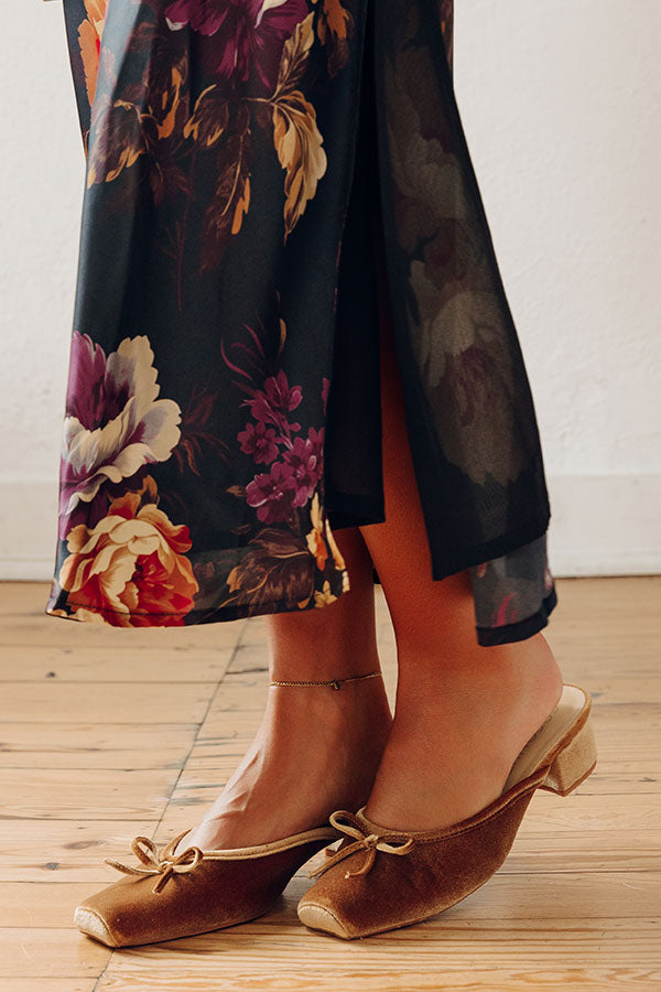 Geneva Velvet Heel in Golden Honey Image - 1