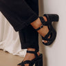 The Adelaide Faux Nubuck Platform Heel in Black Image - 1