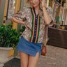 Sweet Embrace Floral Linen-Blend Top Image - 1