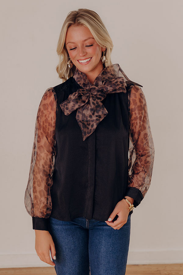 Paris Nights Organza Front Tie Top Image - 1
