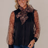 Paris Nights Organza Front Tie Top Image - 1