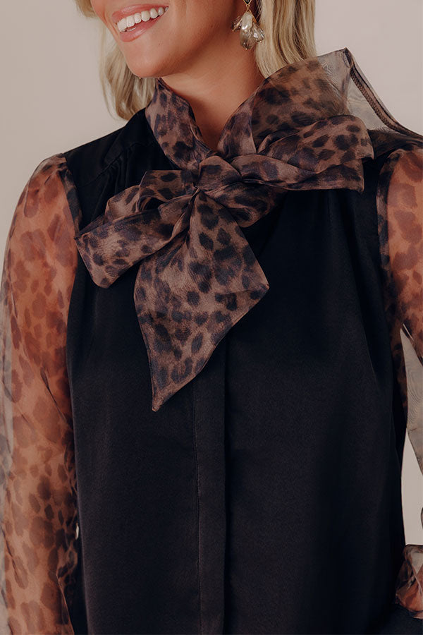 Paris Nights Organza Front Tie Top Image - 2