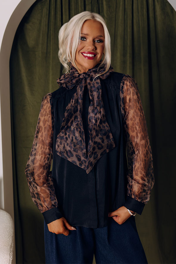 Paris Nights Organza Front Tie Top Image - 2