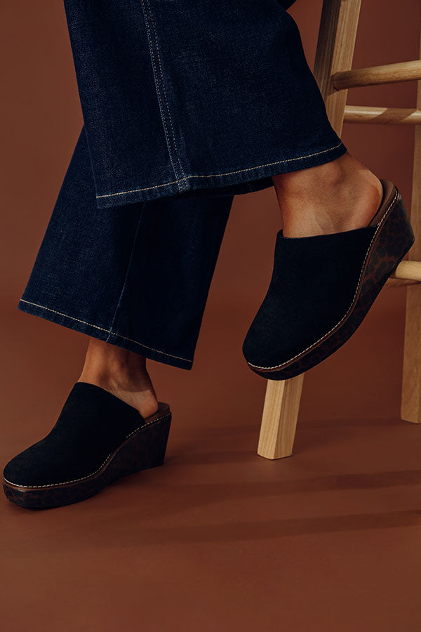 Maybe Later Faux Suede Wedge Image - 1
