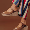 Treat Yourself Faux Suede Wedge in Chocolate Image - 1