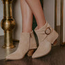 Wine O' Clock Faux Suede Bootie in Iced Latte Image - 1