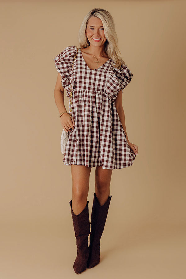 Picnic For Two Gingham Mini Dress Image - 1