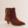 Wine O' Clock Faux Suede Bootie in Chocolate Image - 1