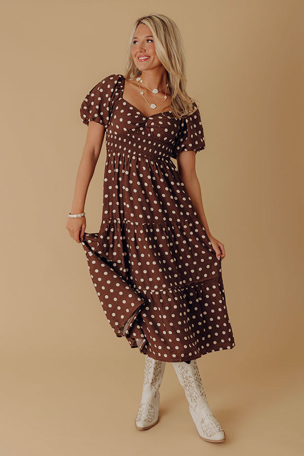 Paris Brunch Polka Dot Midi Dress – Impressions Online Boutique