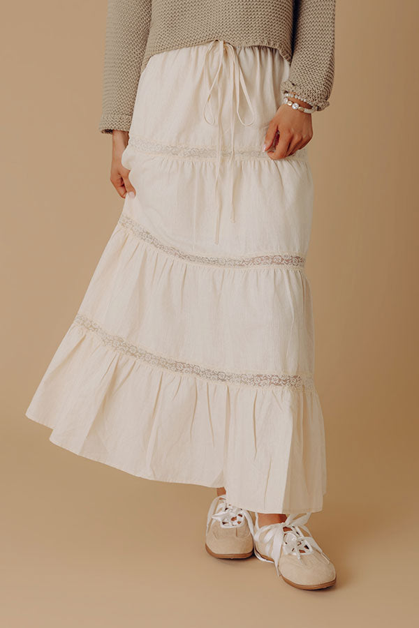 Boho Feels Midrise Tiered Maxi Skirt Image - 1
