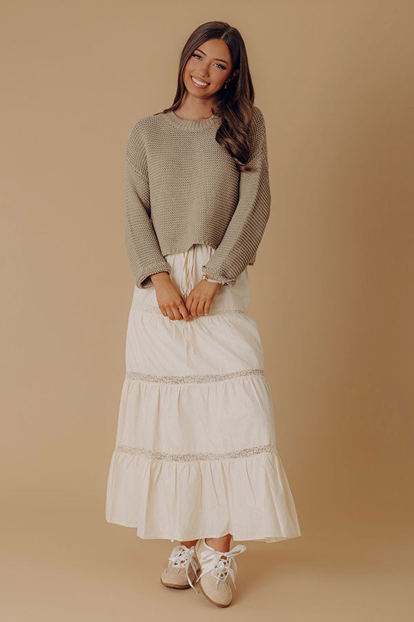 Boho Feels Midrise Tiered Maxi Skirt Image - 2
