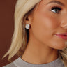 Sweet Elegance Cubic Zirconia Stud Earrings in Silver Image - 1