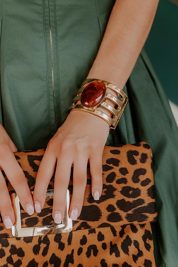 Cosmopolitan Chic Cuff Bracelet in Maple