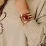 Cosmopolitan Chic Cuff Bracelet in Maple Image - 1