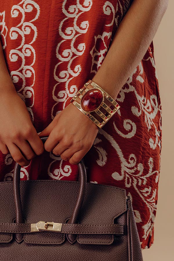 Cosmopolitan Chic Cuff Bracelet in Maple