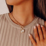 Caught Your Glance Necklace in Clear Image - 1