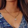 Caught Your Glance Necklace in Clear Image - 1
