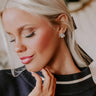 Sweet Elegance Cubic Zirconia Stud Earrings in Gold Image - 1