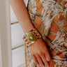 Cosmopolitan Chic Cuff Bracelet in Olive Image - 1