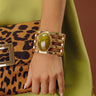 Cosmopolitan Chic Cuff Bracelet in Olive Image - 1