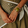 Cosmopolitan Chic Cuff Bracelet in Olive Image - 1