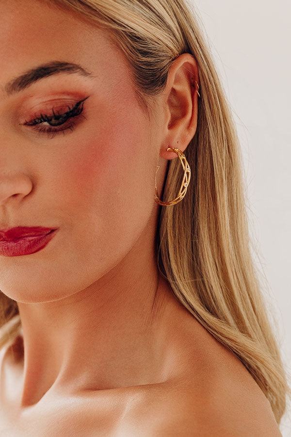 For The Frill Cubic Zirconia Hoop Earrings