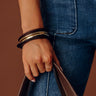 Soho Statement Bangle Bracelet Set in Black Image - 1