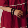 Soho Statement Bangle Bracelet Set in Espresso Image - 1