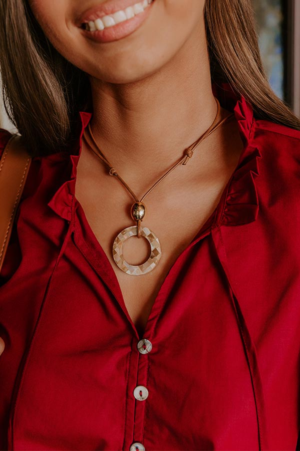 Boho Chic Necklace in Latte