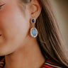 Timeless Society Drop Earrings in Blue Image - 1