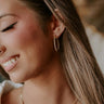 Classic Look Cubic Zirconia Hoop Earrings Image - 1