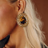 Statement Maker Earrings in Brown Image - 1