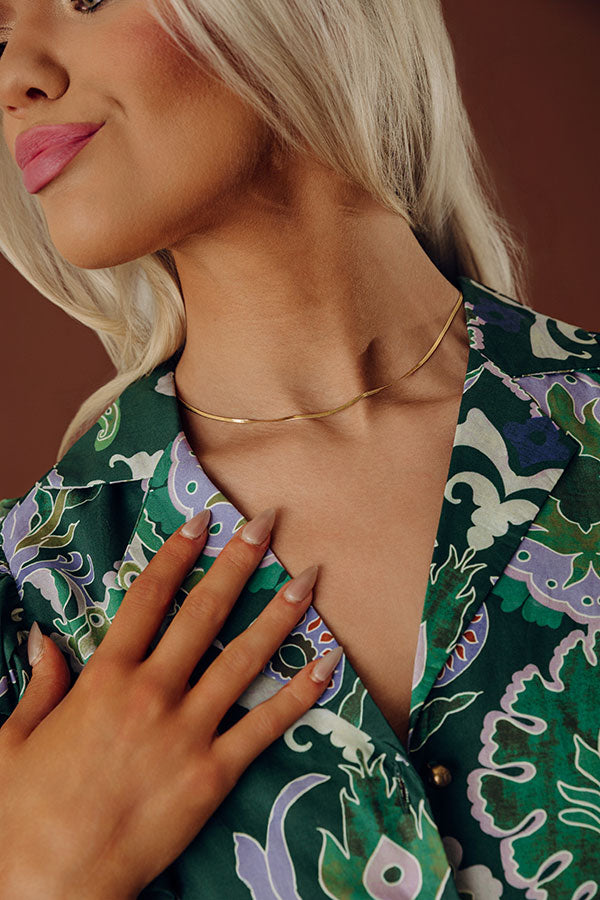Sleek and Chic Snake Chain Necklace