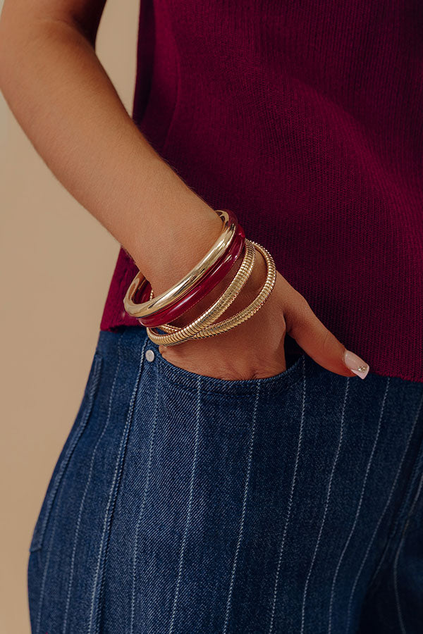 Sassy Statement Bangle Bracelet Set