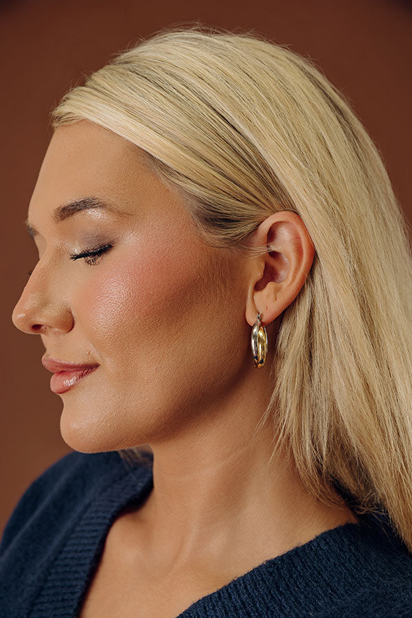 Pose For The Camera 2-Tone Hoop Earrings