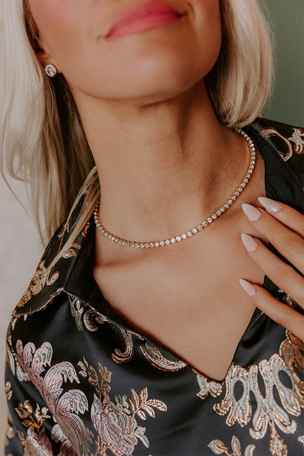 Twinkling Lights Tennis Necklace