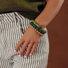 Caught Your Attention Stretch Bracelet Set in Green Image - 1