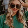First Class Charm Polarized Aviator Sunnies in Tortoiseshell with Black Lens Image - 1