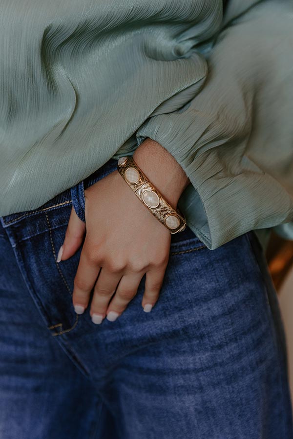 Chic Please Stretch Bracelet in Ivory