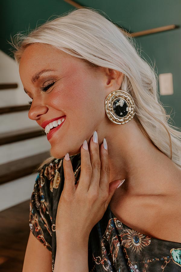 Statement Maker Earrings in Black