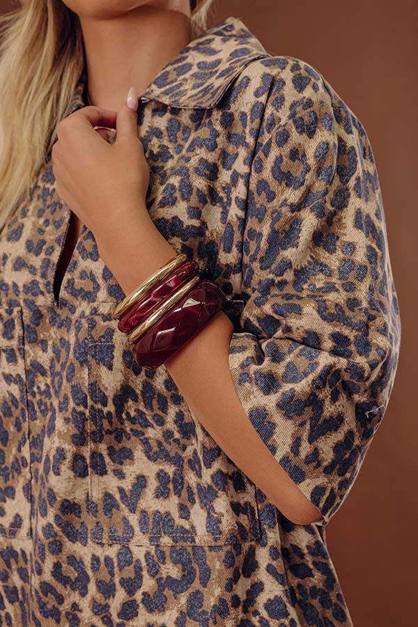 Penthouse Charm Bangle Bracelet Set in Wine Image - 1