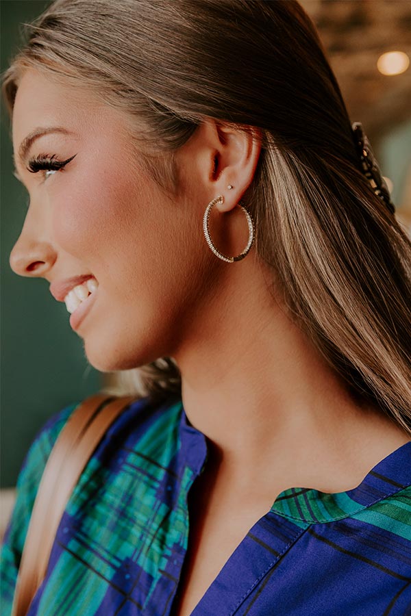Sweet Twinkle Cubic Zirconia Hoop Earrings