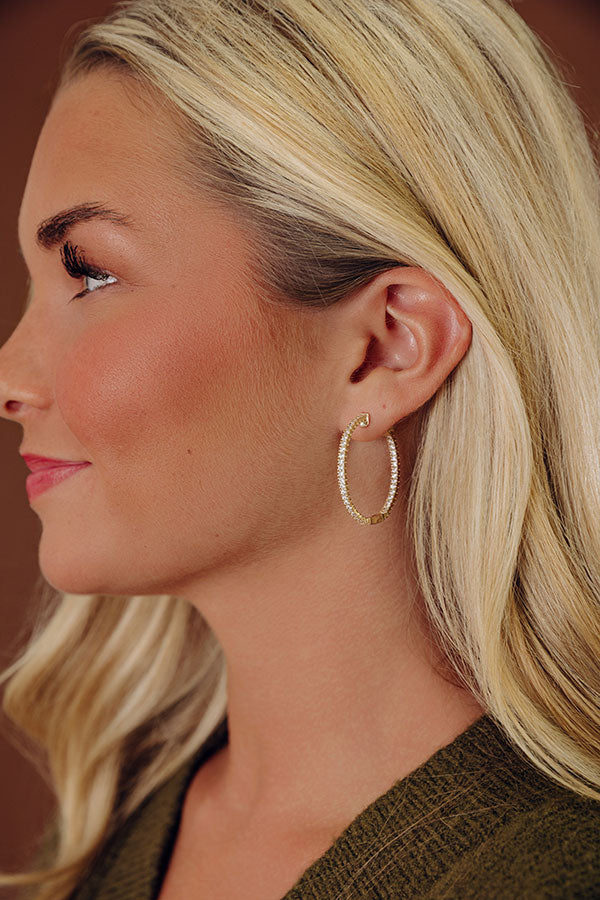 Sweet Twinkle Cubic Zirconia Hoop Earrings
